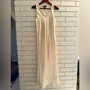 BR satin tank midi-dress